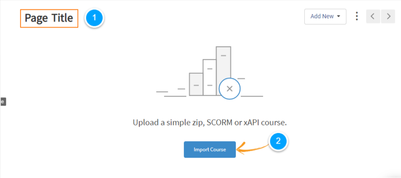 Import SCORM course