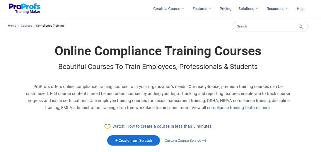 Online Compliance Training Courses