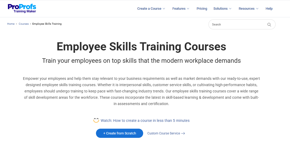 Online Employee Skills Training Courses ProProfs