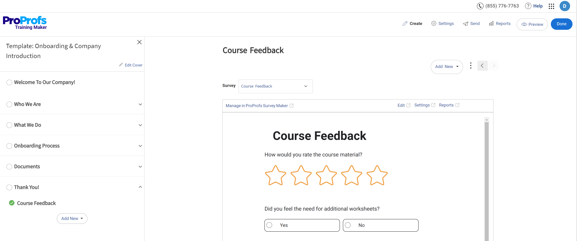 training survey feedback