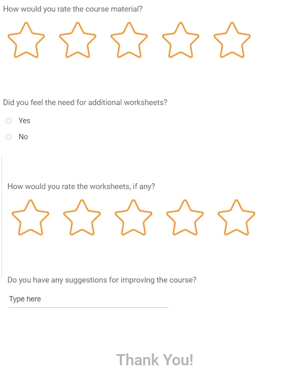 Conduct Training Feedback - Learners' Reaction