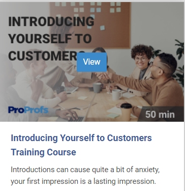 Introducing Yourself to Customers