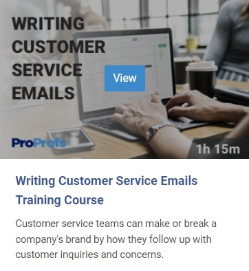 Writing Customer Service Emails