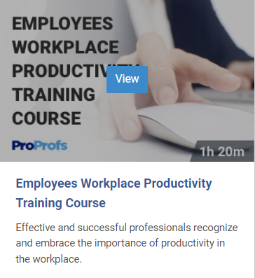 workplace productivity course