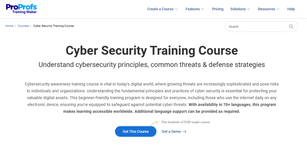 Cybersecurity Awareness Training Course