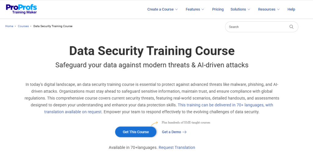 Data Security Training Course