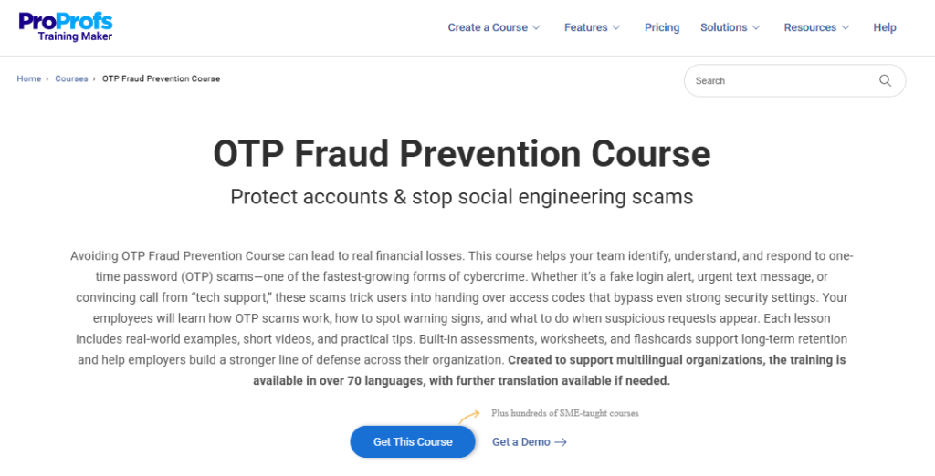  OTP Fraud Prevention Course