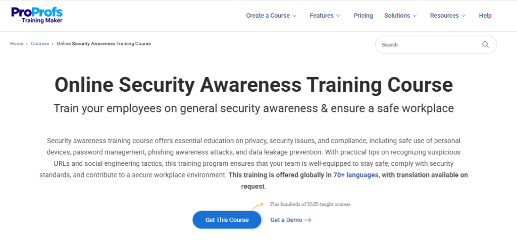 Security Awareness Training Course
