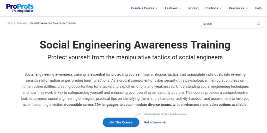Social Engineering Awareness Training