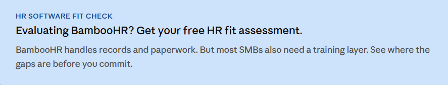 BambooHR + ProProfs Training Maker CTA