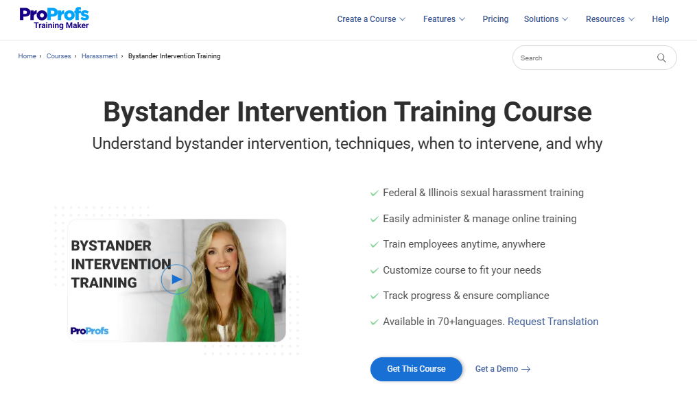 Bystander Intervention Training Course by ProProfs