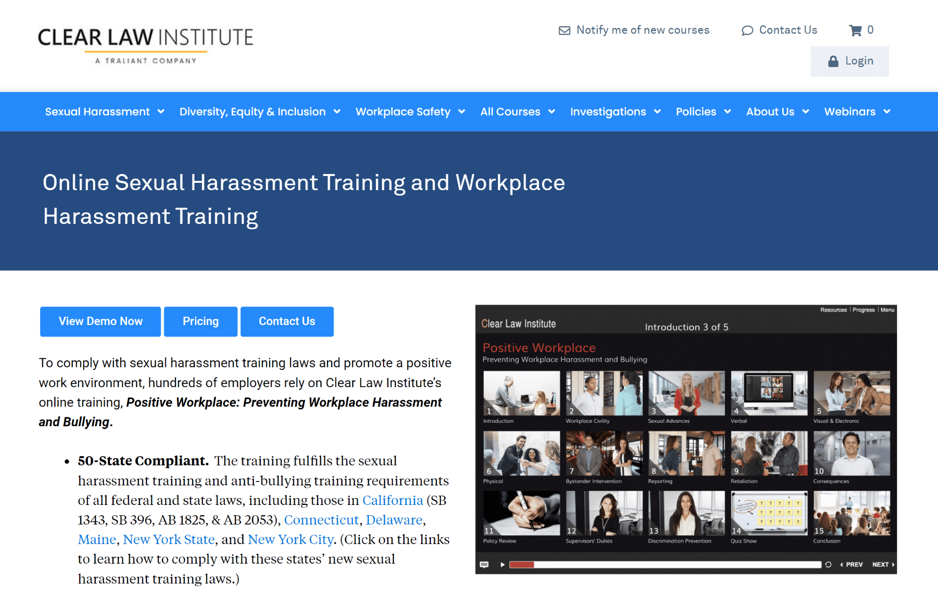 Positive Workplace: Preventing Workplace Harassment and Bullying by Clear Law Institute