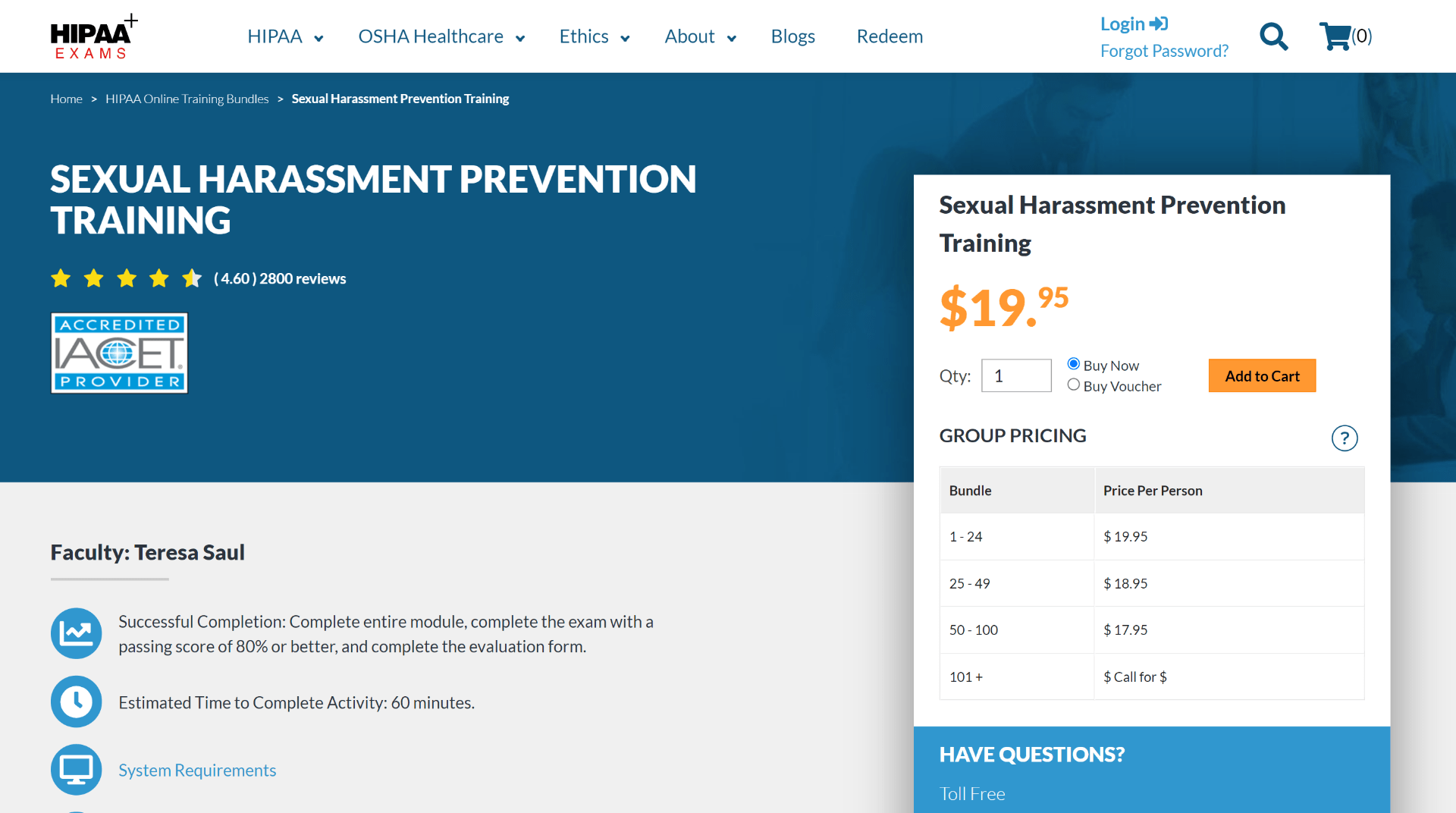 Sexual Harassment Prevention Training by HIPAA Exams