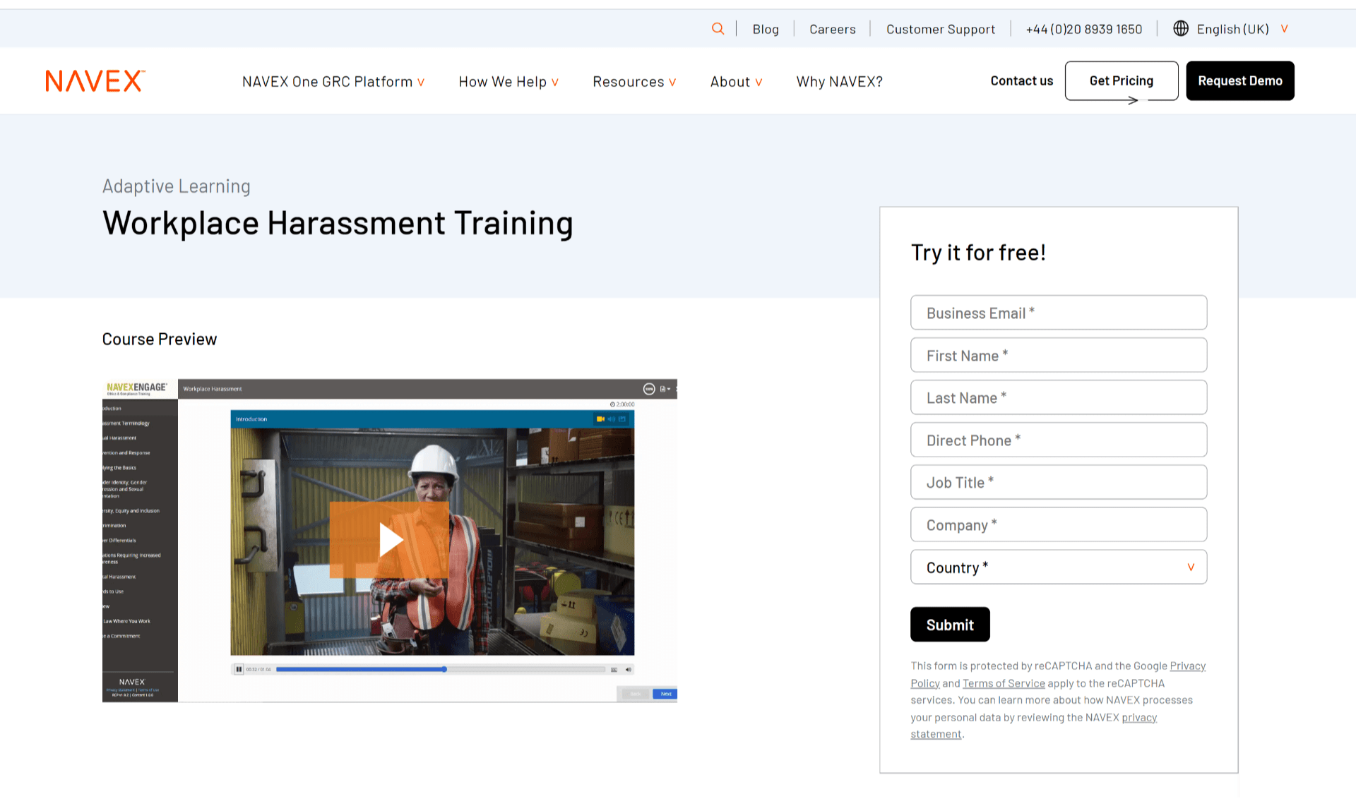 NAVEX’s Workplace Harassment Training