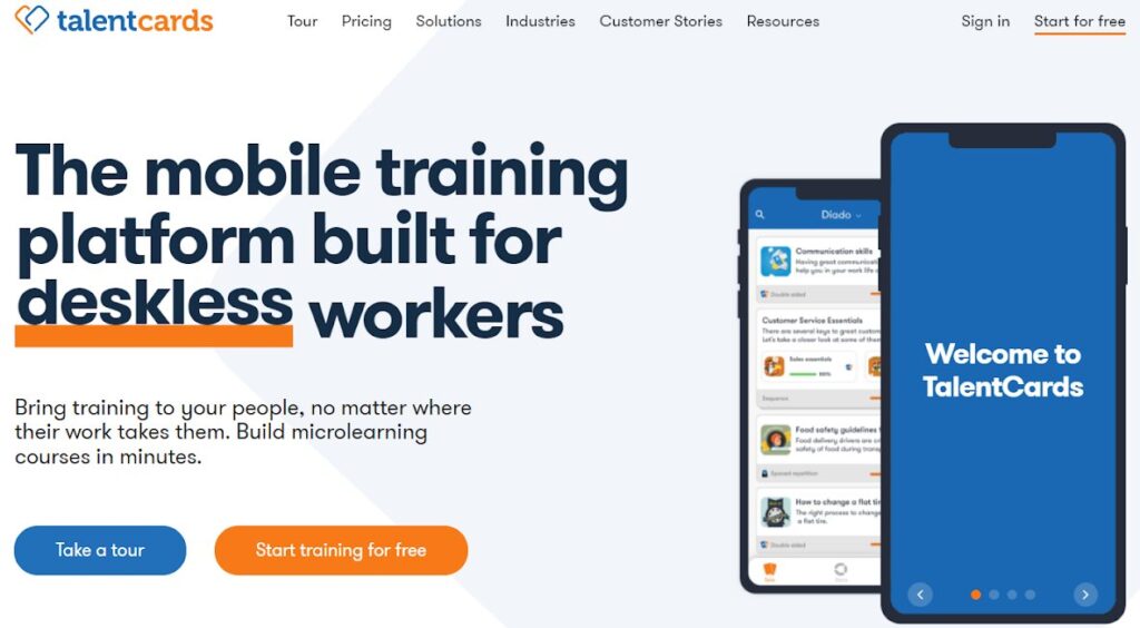 Online Training Tool - TalentCards