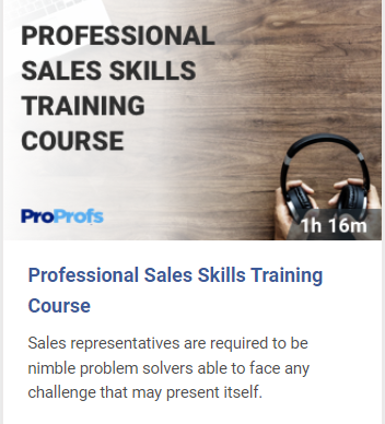 Sales Skills Training Course