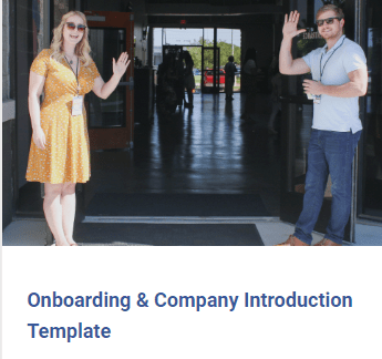 onboarding & company introduction template 