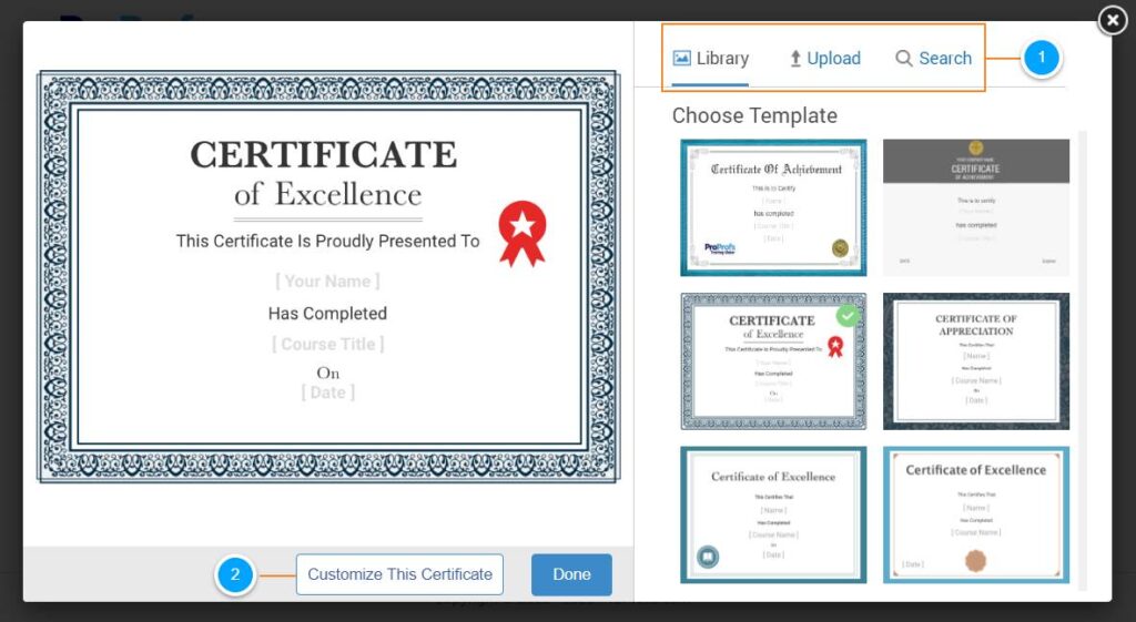 Certificates