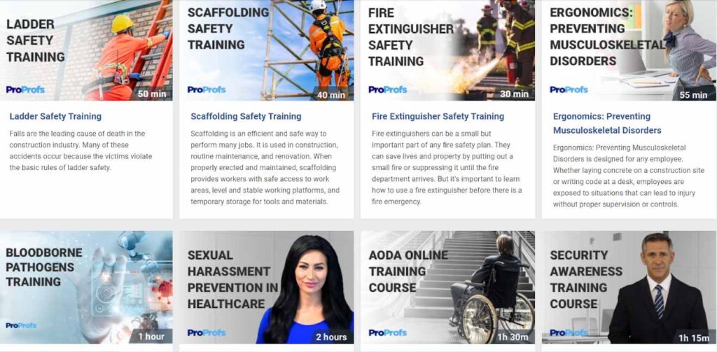 Readymade Courses on Safety and Compliance