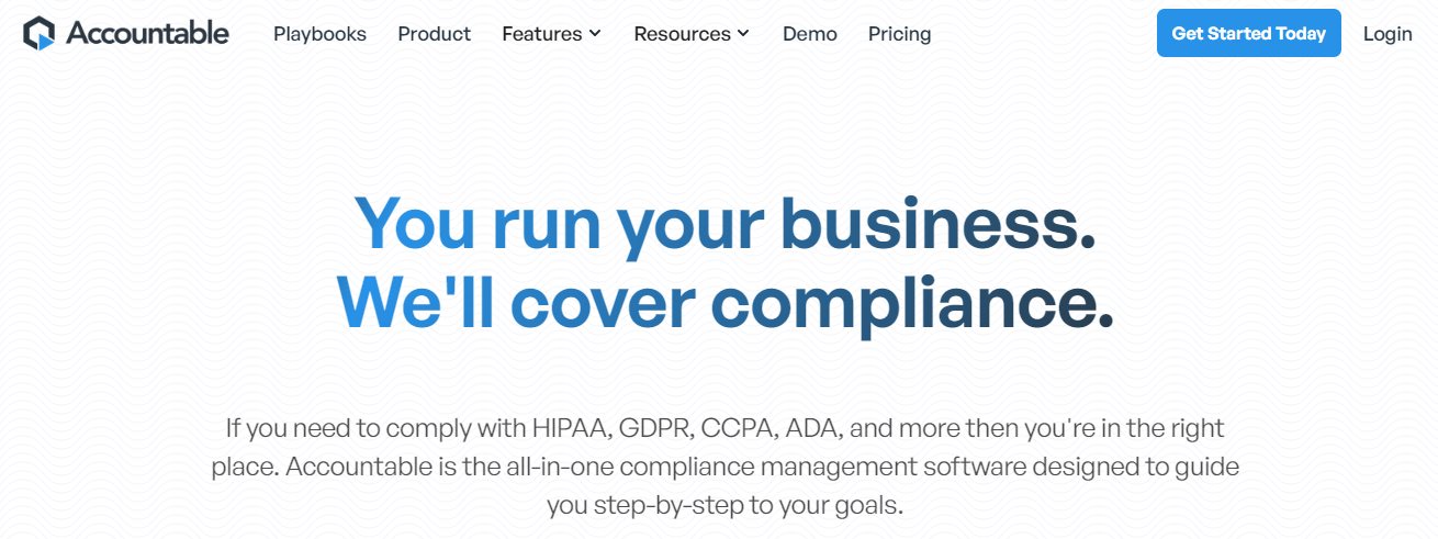 Accountable compliance training software