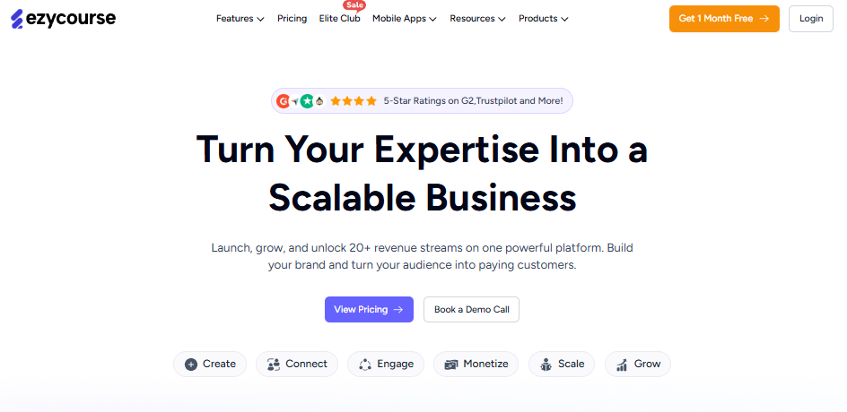 ezycourse homepage