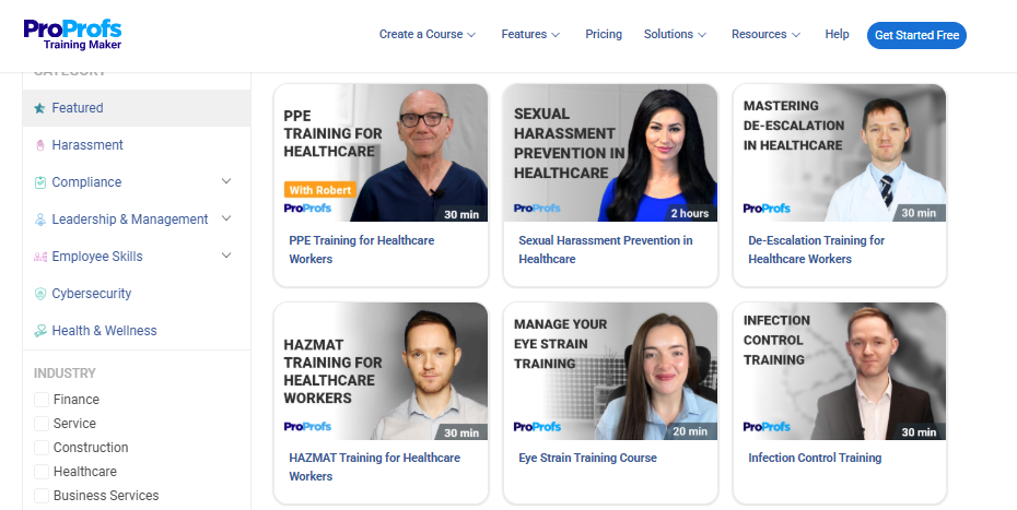 Prebuilt Healthcare LMS Courses