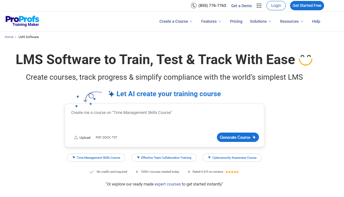The Best Learning Management System ProProfs LMS Software