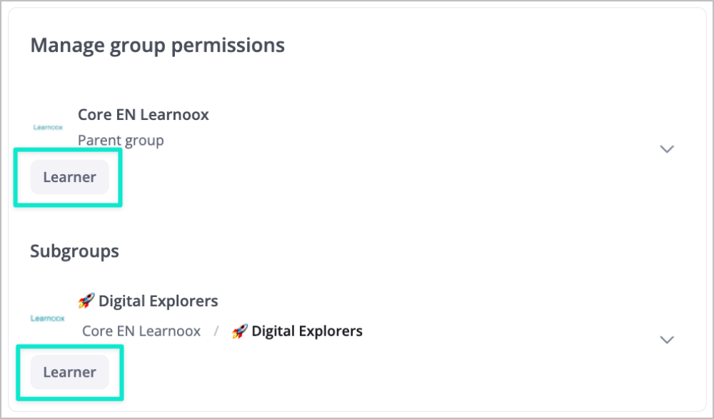 360Learning Manage Group Settings