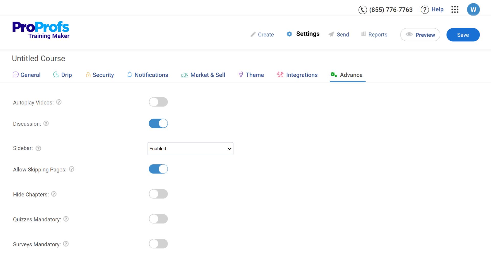 PP TM Settings Advance