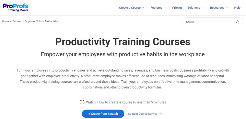 Productivity and Time Management Training