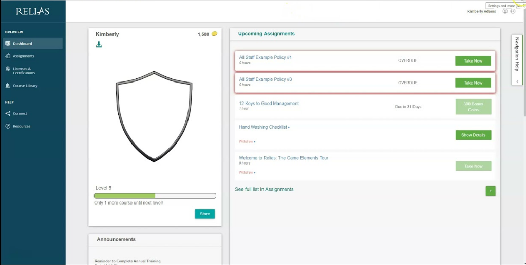 Relias LMS also prioritizes data security