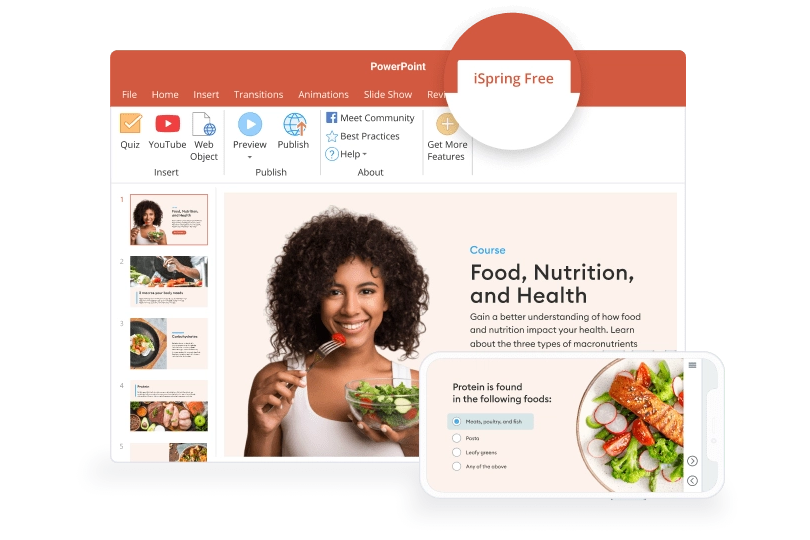 iSpring Free - Best for Creating eLearning Content in PowerPoint