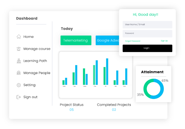 Paradiso LMS screenshot