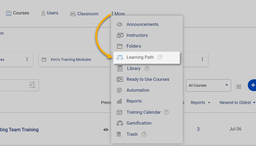 Create Learning Paths through proprofs