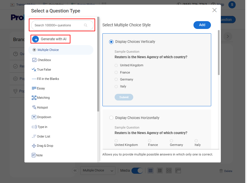 create an online training course ProProfs Quiz Creator