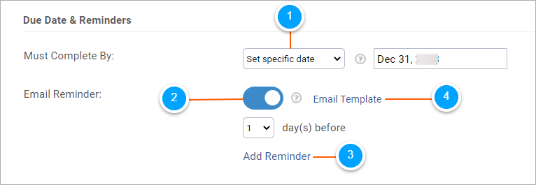 Due Date and Reminders