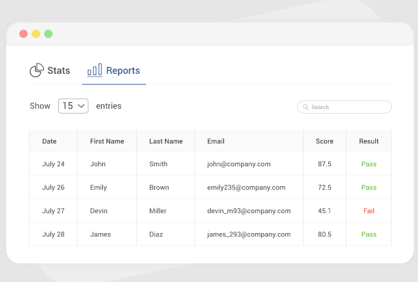 access online assessment reports