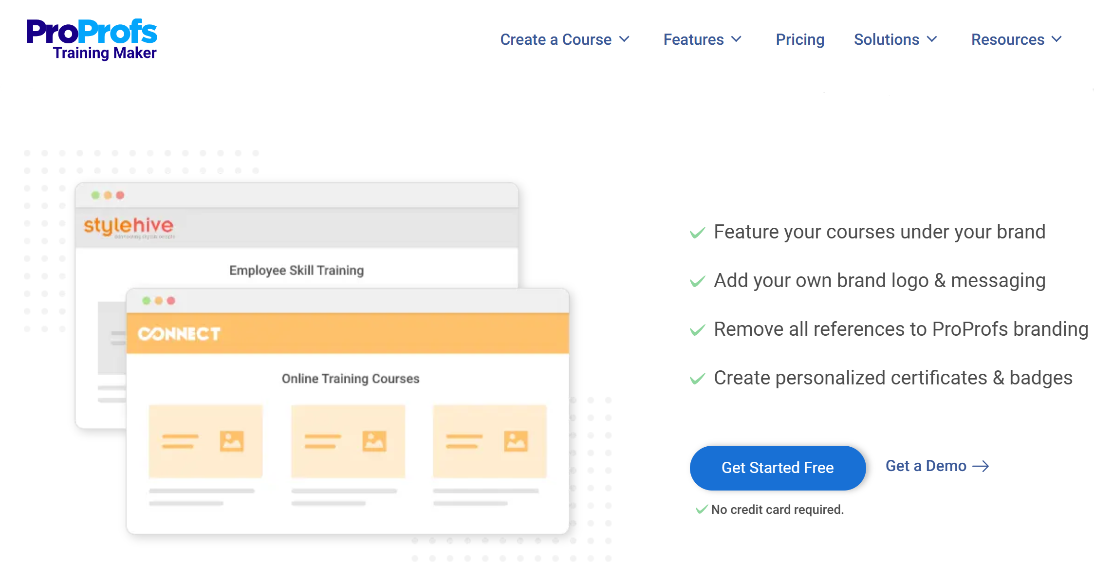 ProProfs Training Maker Feature Page ProProfs Training Maker Feature Page