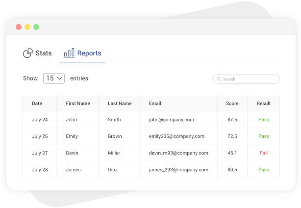 access online Assessment Reports