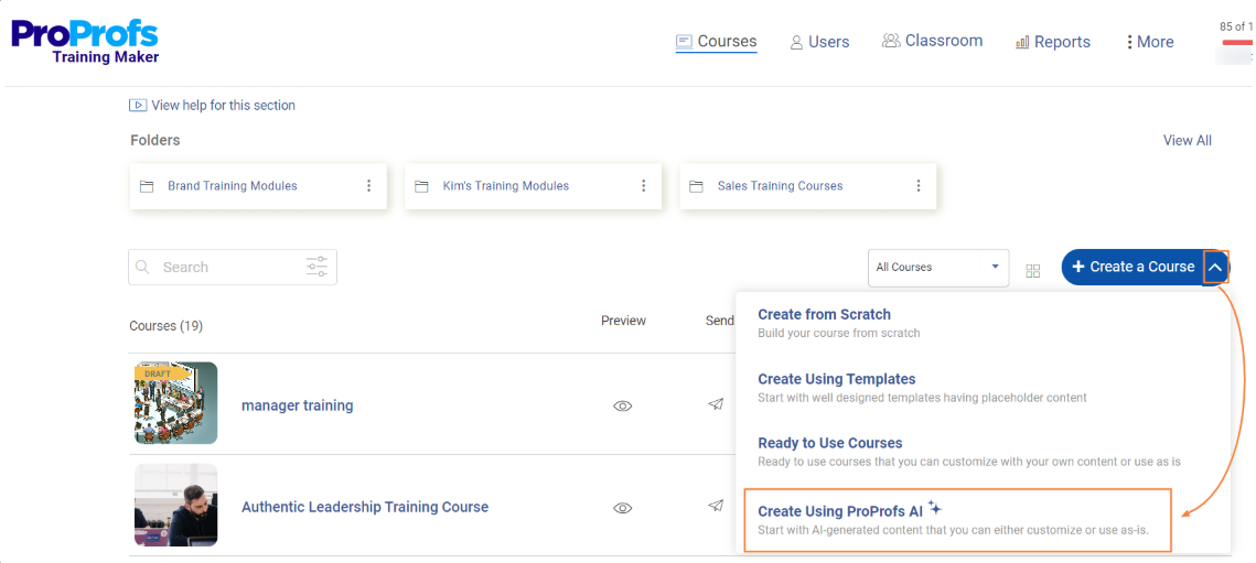 Create an online Course With AI