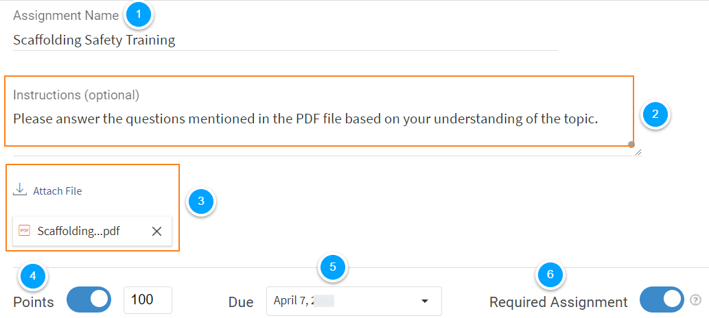Add assignments when Creating an Online Course