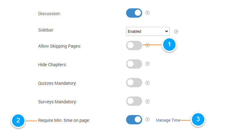 Advance course settings when Creating an Online Course