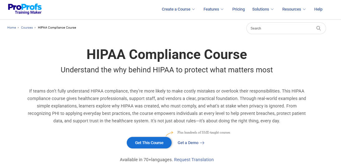 HIPAA Compliance Course