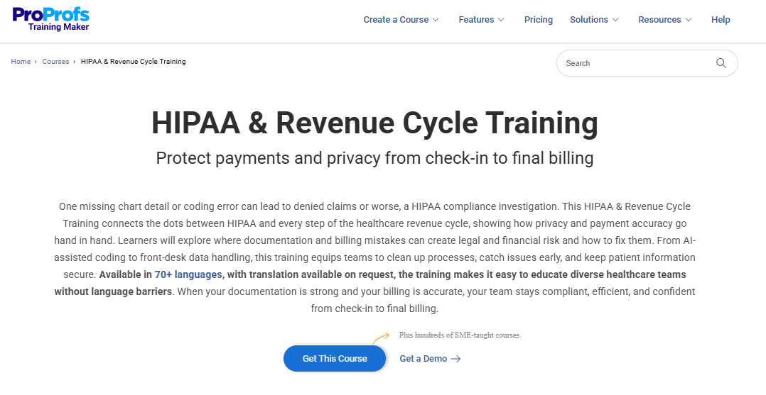 HIPAA Revenue Cycle Training