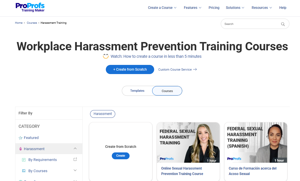 Online Workplace Harassment Prevention Training Courses ProProfs