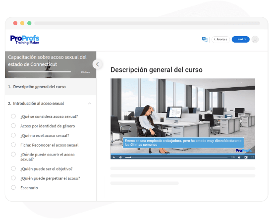 Biblioteca de cursos + Sistema de gestión de aprendizaje (LMS)