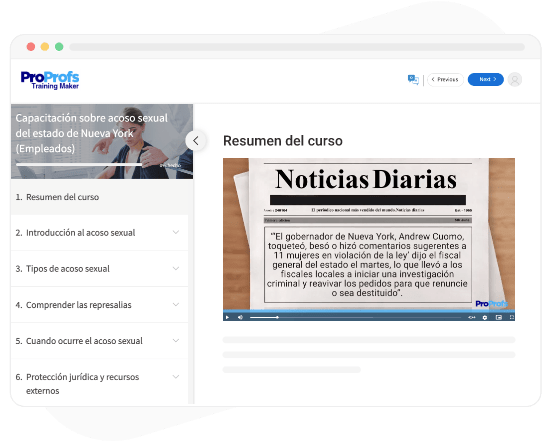 Biblioteca de cursos + Sistema de gestión de aprendizaje (LMS)