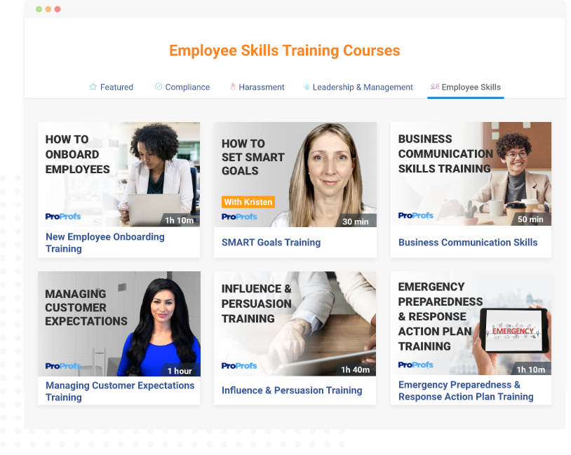 Employee Skills Courses