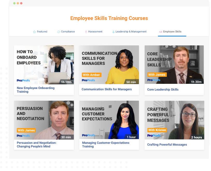 Employee Skills Courses