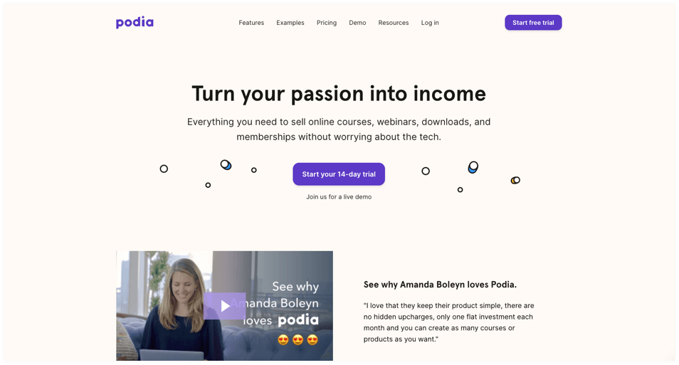 Podia Best Online Course Platform